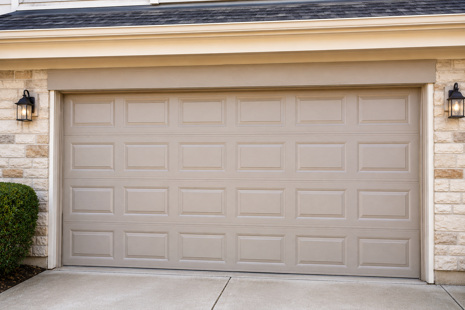 Garage door after repair