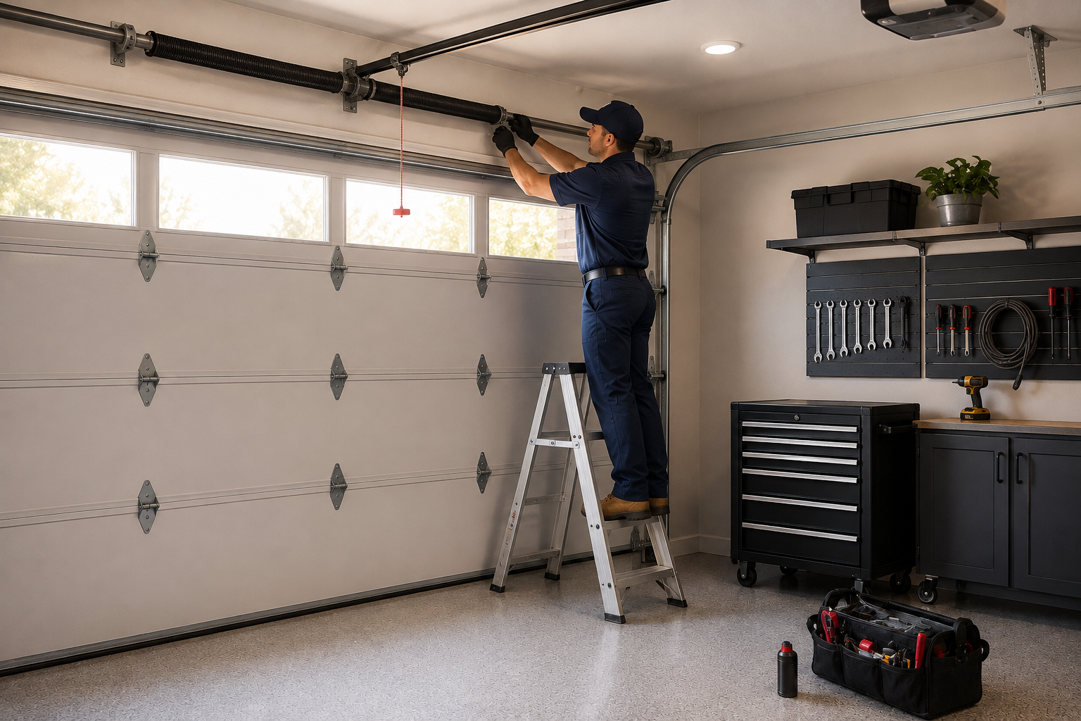 Professional garage door maintenance and preventive care service in Bellaire TX