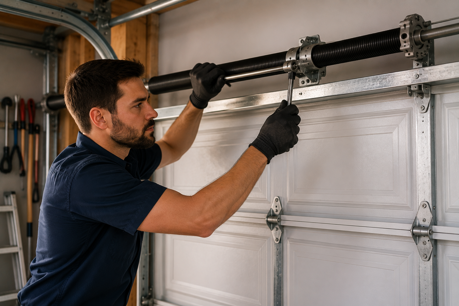 Garage door spring repair in Bellaire TX
