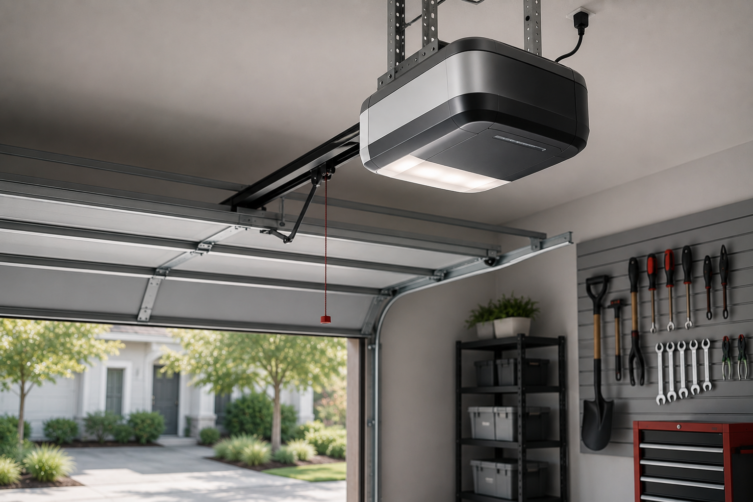 Modern garage door opener in Bellaire TX