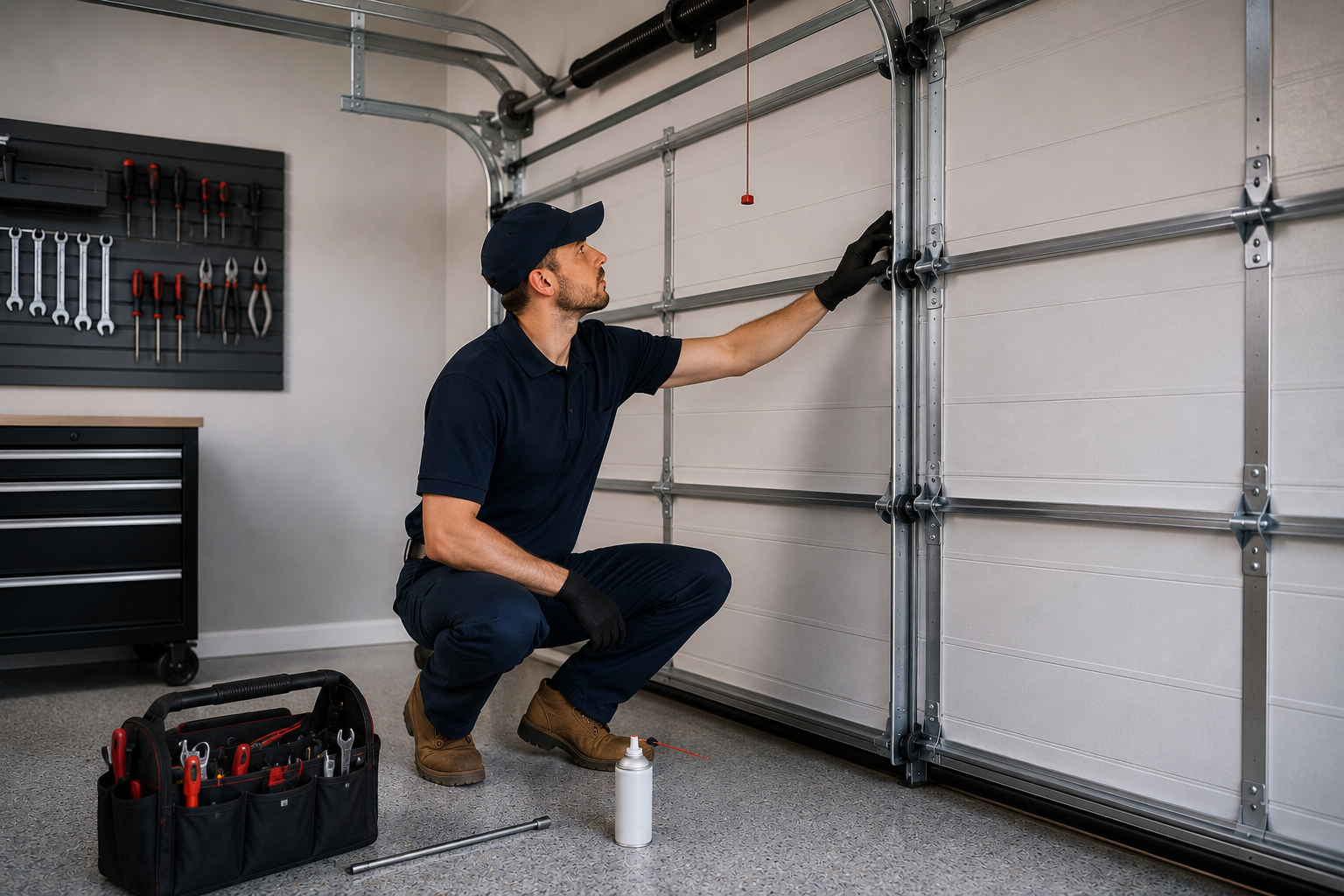 Targeted garage door maintenance with track and roller inspection in Bellaire TX